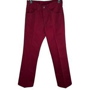 Vintage Levi’s 60s Sta Prest Big E Red Twill Pants 28x28